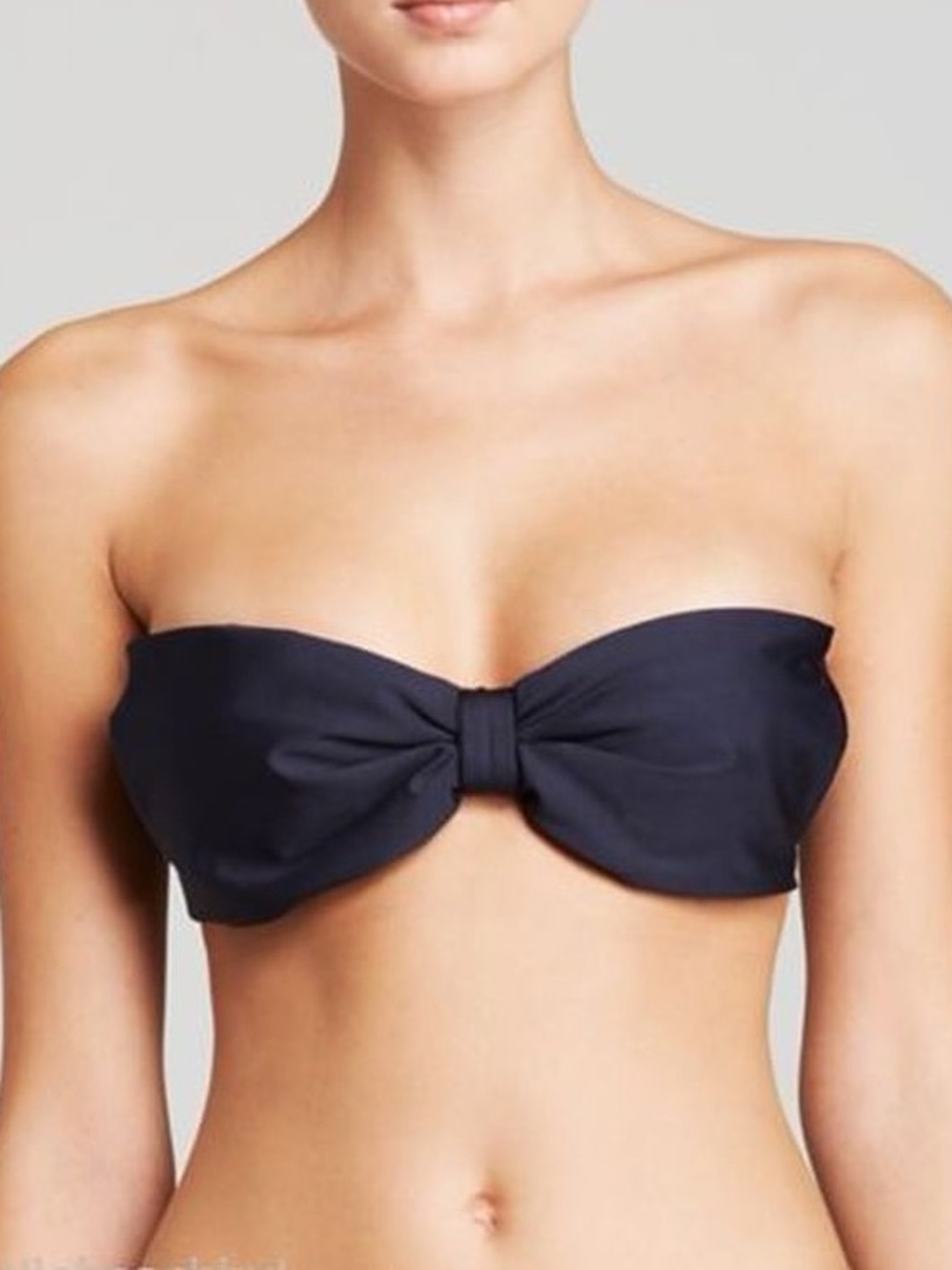 Kate Spade Georgica Beach Bandeau Bikini Top Bow Black Small